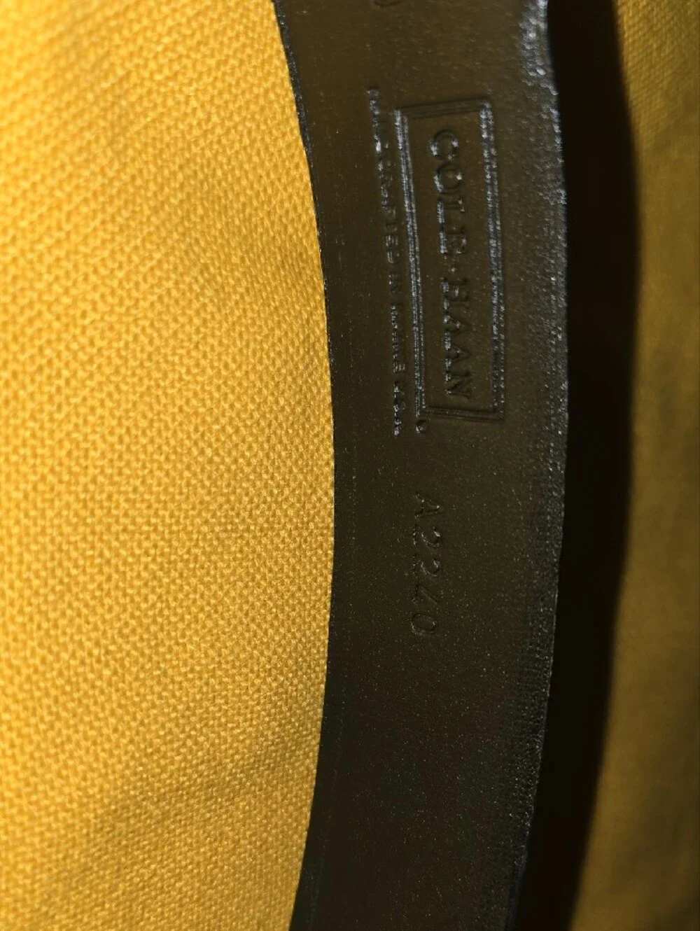 Cole Haan Black Leather Belt with Silver Buckle - Classic